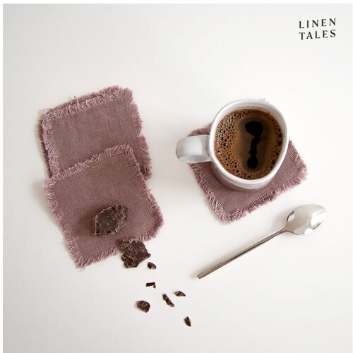 Linen Tales Ružičasti platneni podmetači u setu od 4 kom - Slike