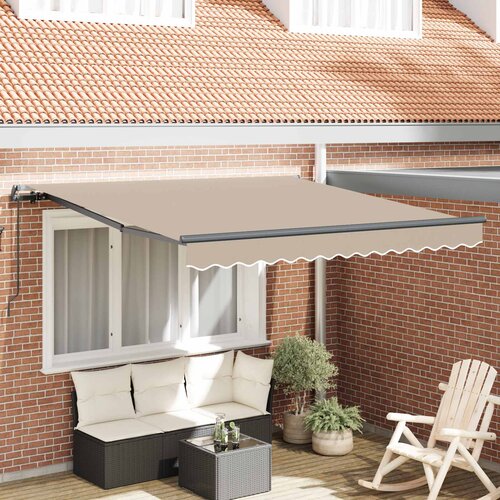  Skrovita tenda Bež 350 x 250 cm Poliester i čelik Cijene