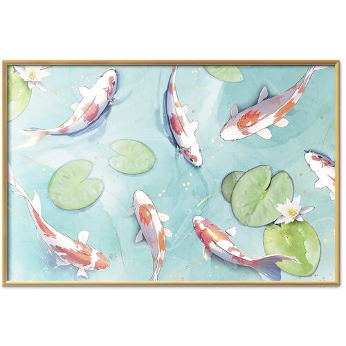  Plakat - Pond in Japan 30x21 Zlatni okvir Slike