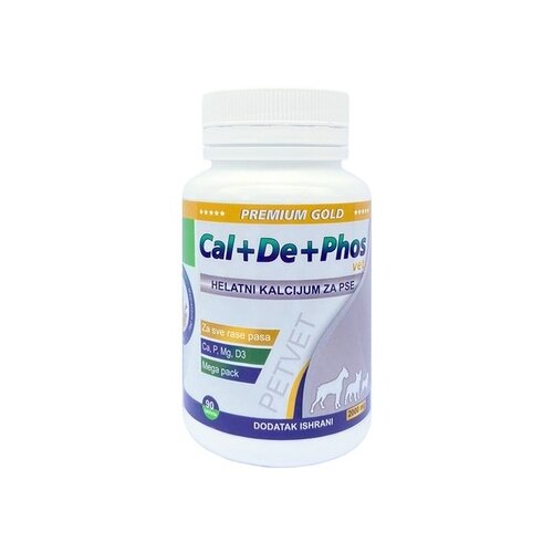 InterAgroVet cal+de+phos vet premium gold suplemet za pse, 2000mg, 90 tableta Slike