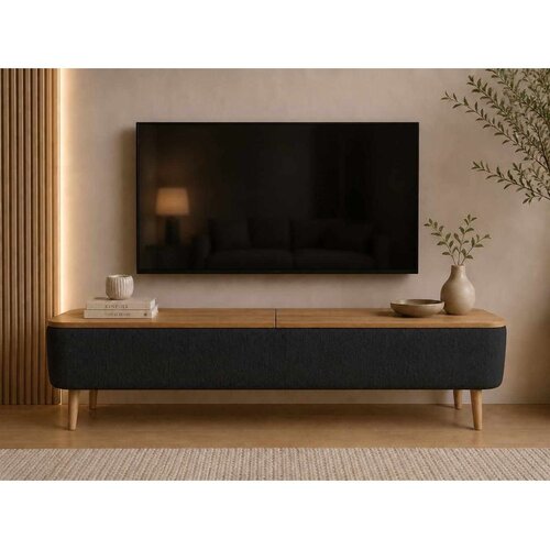 Hanah home Sarven TV komoda 120 &amp;times; 45 &amp;times; 30 cm, crna Slike