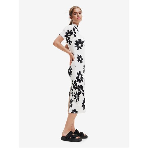 Desigual Black-and-white Women's Floral Midi-Dresses York - Ladies |  ePonuda.com