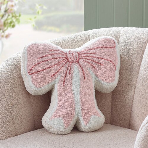 Catherine Lansfield Boucl&amp;eacute; okrasna blazina 43x45 cm Bow &amp;ndash; Slike