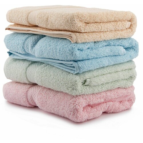  colorful 50 - style 3 light pinklight watergreenchampagnelight blue hand towel set (4 pieces) Cene