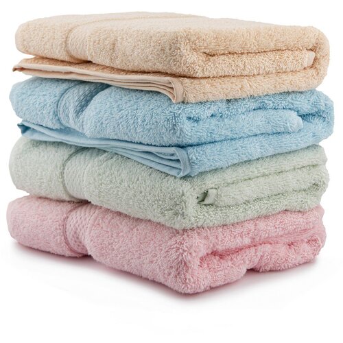 Colorful 50 - style 3 light pinklight watergreenchampagnelight blue hand towel set (4 pieces) Slike