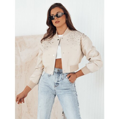 DStreet PRIDA women&amp;#039;s leather jacket beige Slike