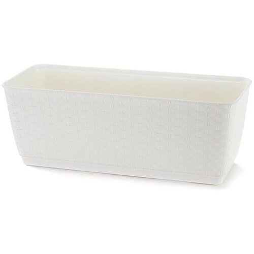 Prosperplast žardinjera Ratan - bela S449 / 30 cm Cene