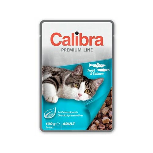 CALIBRA Cat Adult Kesica Pastrmka i Losos, hrana za mačke 100g Slike