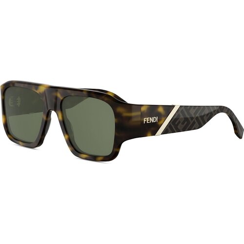 Fendi Diagonal Havana Square Sunglasses - ONE SIZE (54) Slike