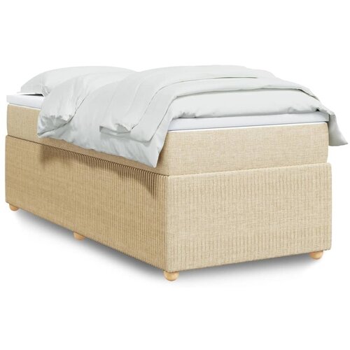 vidaXL Krevet s oprugama i madracem krem 90 x 200 cm od tkanine Cijene