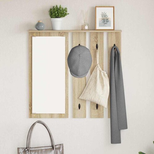  Vje&scaron;alica za kapute na zidu Zidne sonoma hrast 84 x 10 x 80 cm Cijene