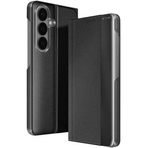 AVIZAR Preklopni etui za Galaxy S26 ultra tanek dvo-materialni z video stojalom, Črna, (5000274542) Cene