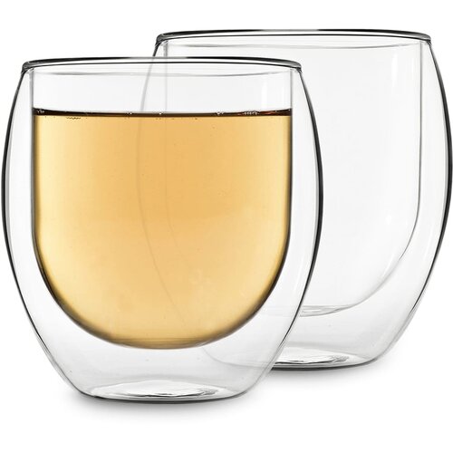 Feelino Jumbo šalica, Dvostruke stijenke, Visokokvalitetno borosilikatno staklo, 2 x 410 ml, Jedinstvena Cijene