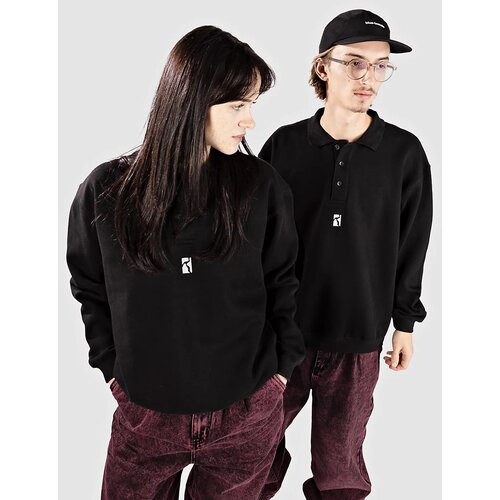 Poetic Collective Heavy Sweat Polo Majica black Cene