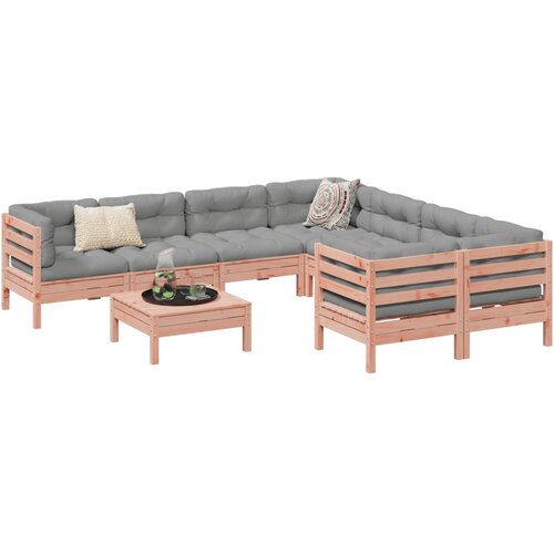 vidaXL 9-dijelni set vrtnih sofa s jastucima masivno drvo duglazije Cene