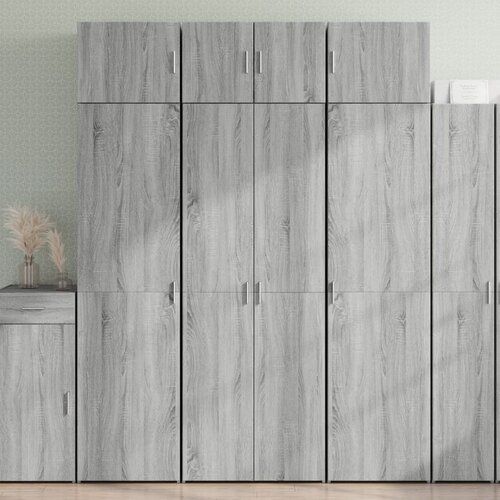VidaXL Omara za shranjevanje siva sonoma 70x42,5x225 cm inž. les Slike