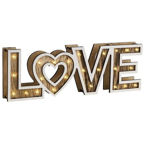 Globo 29976 - LED stona lampa LOVE 24xLED/0,06W/3xAA topola Cene