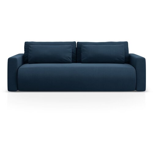 Cosmopolitan Design Tamno plava bar&amp;scaron;unasti sklopiva/s prostorom za odlaganje sofa 238 cm Belfast &amp;ndash; Slike