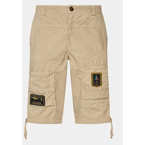Aeronautica Militare Kratke hlače iz tkanine 241BE041CT1122 Bež Regular Fit