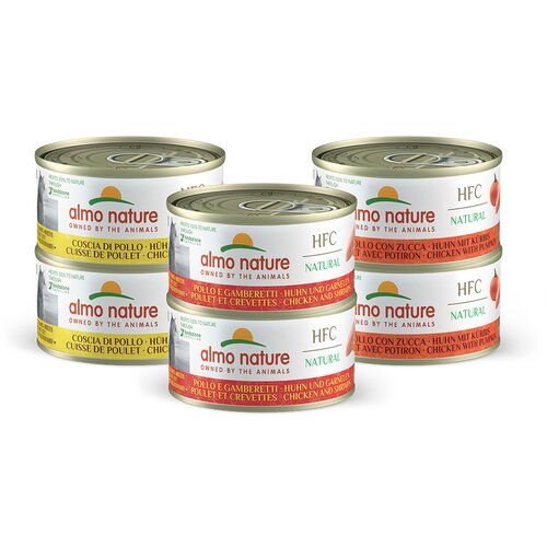  Ekonomično pakiranje Almo Nature HFC Natural 12 x 70 g - Mije&scaron;ano pakiranje s piletinom Cijene
