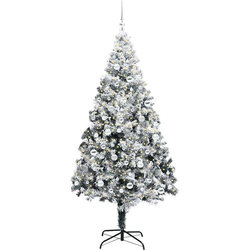 VidaXL Umjetno božićno drvce s 300 LED svjetlima Zelena 210 x 135 cm Slike