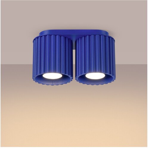 Sollux Plavi metalni reflektor 10x21 cm Zora &amp;ndash; Slike