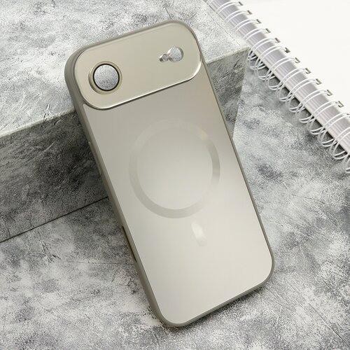 Maska za iPhone AIR (6.6) COLOR METAL Magsafe siva Slike