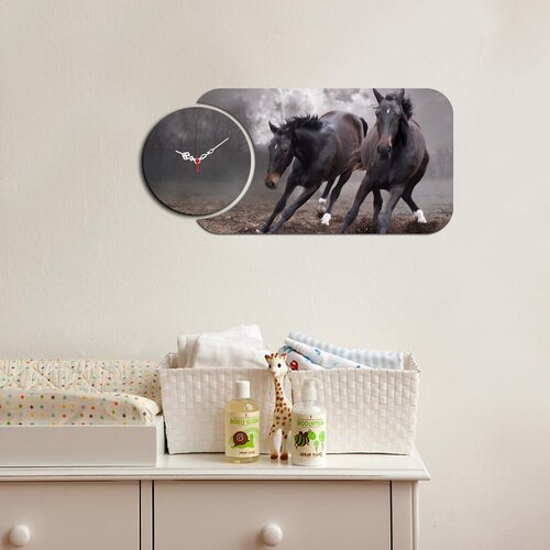 Wallity zidni sat YMS-76, 68x32 cm, 2 dela Cene
