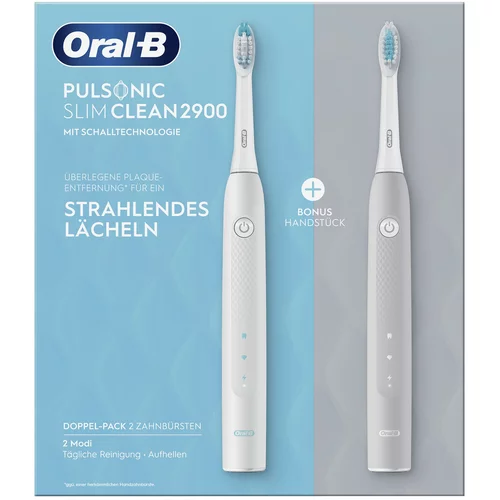 Oral-b Pulsonic Slim Clean 2900 mit 2. Handstück, Weiß/Grau