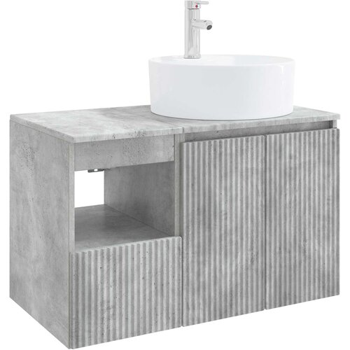  Set namje&amp;scaron;taja za kupaonicu 2 kom. Betonska siva 49,5 x 44,5 x 82 cm Slike