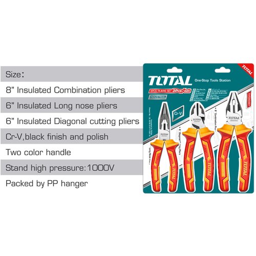 Total set izoliranih električarskih klije&amp;scaron;ta 3-dijelni / INDUSTRIAL (THT2K0302) Slike