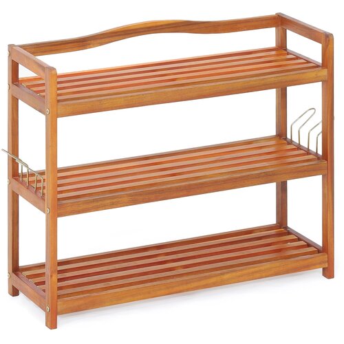 Costway 3-stopenjski leseni stojalo za čevlje Čevljarska omara Rack, (5000225804) Cene