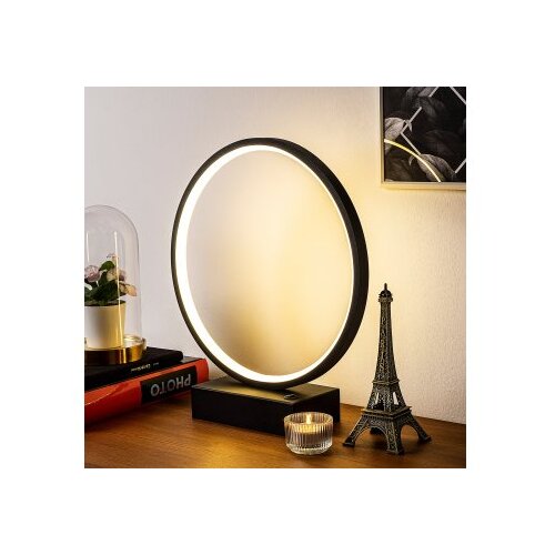 Opviq Črna LED namizna svetilka (višina 35 cm) Halka – Cene