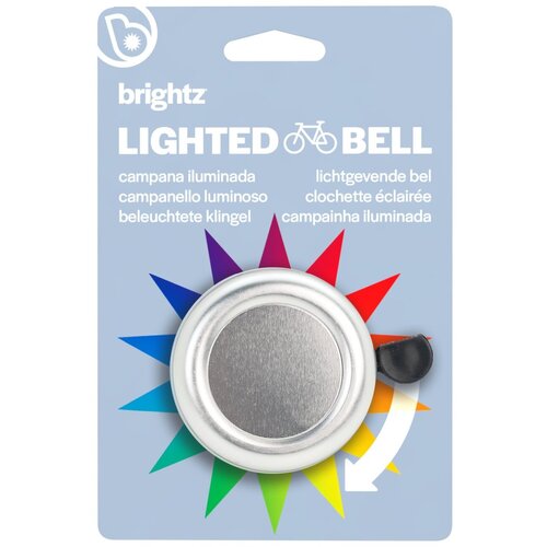 BRIGHTZ zvono za bicikl s LED svjetlom &amp;ndash; Silver (1096) 1096 Slike