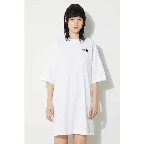 The North Face Haljina W S/S Essential Tee Dress boja: bijela, mini, oversize, NF0A87NFFN41