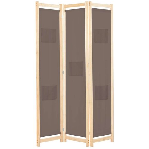 vidaXL Paravan 3-delni 120x170x4 cm rjavo blago Cene