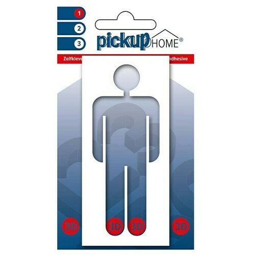 Home nalepka pickup 3D frame (motiv: moški, višina: 10 cm, bele barve) Cene