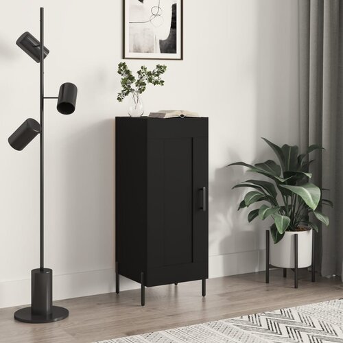 vidaXL Komoda črna 34,5x34x90 cm inženirski les Cene