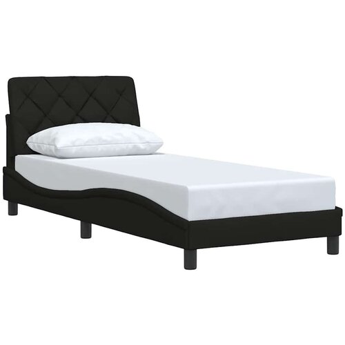  Okvir za krevet bez madraca crni 90x190cm od tkanine Slike