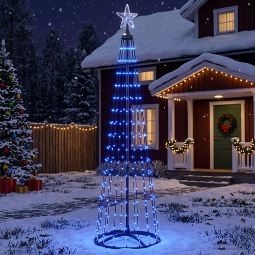  Stožasto LED božićno drvce 470 LED lampica Čelik Slike