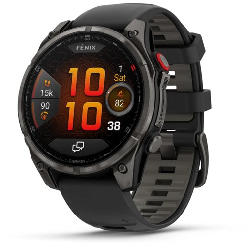 Garmin fēnix 8 Pro 3.56 cm (1.4) AMOLED 47 mm Digital 454 x 454 pixels Touchscreen Grey Wi-Fi GPS (satellite) Cijene