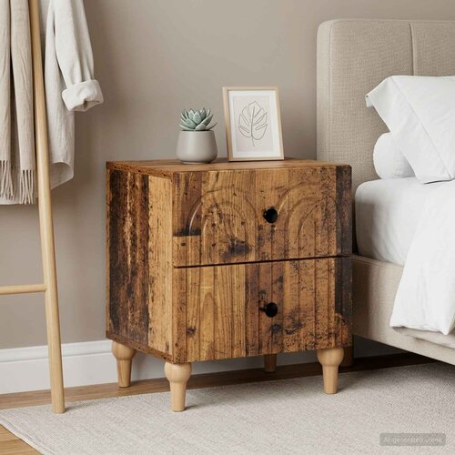  Noćni ormar s ladicama 2 pcs Staro drvo 43 x 34,5 x 48 cm Cene