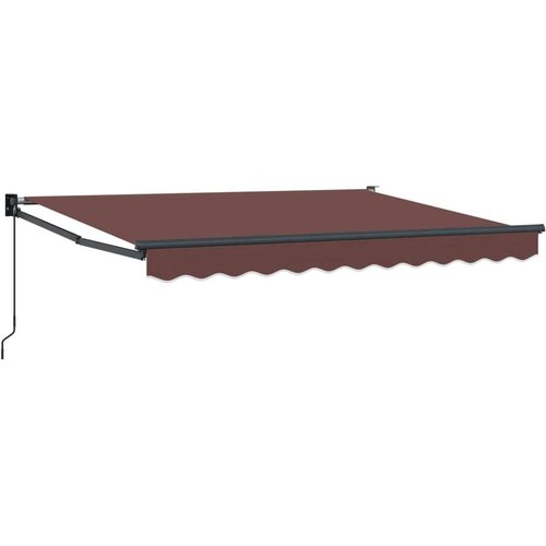  Ručno sklopiva tenda Smeđa 2 5 x 2 m Poliester s PU premazom Cene