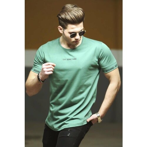 Madmext T-Shirt - Green - Regular fit Cene