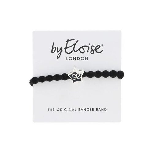 By Eloise London Bling Charms Silver Diamant&eacute; Star Black elastika za lase Cene