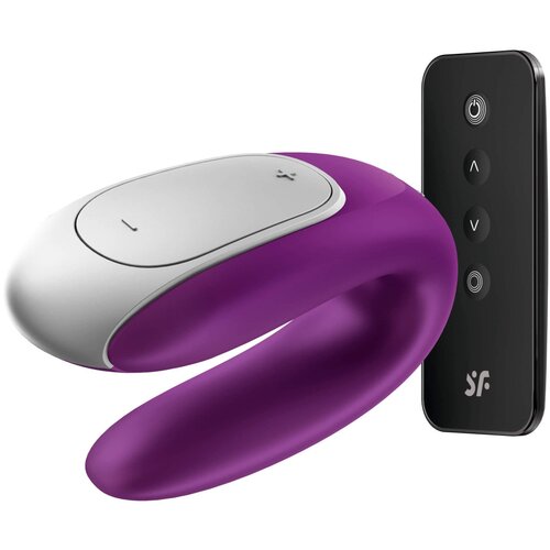 Satisfyer Double Fun - pametni, vodoodporni, radijsko vodeni vibrator na baterije (vijolična) Slike