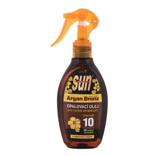 Vivaco Sun Argan Bronz Suntan Oil SPF10 olje za sončenje z arganovim oljem 200 ml