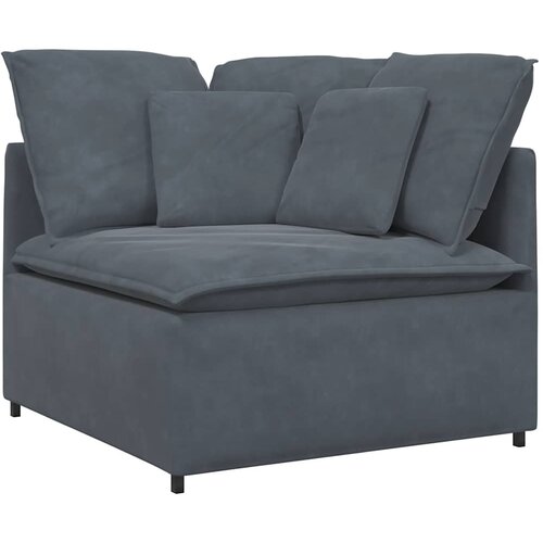  Modularna sofa s podnožjem i jastucima, bar&amp;scaron;unasta tamno siva Slike