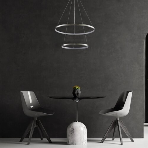  LED luster na sajli LEA LED/35W/230V 4000K prečnik 60 cm hrom Slike