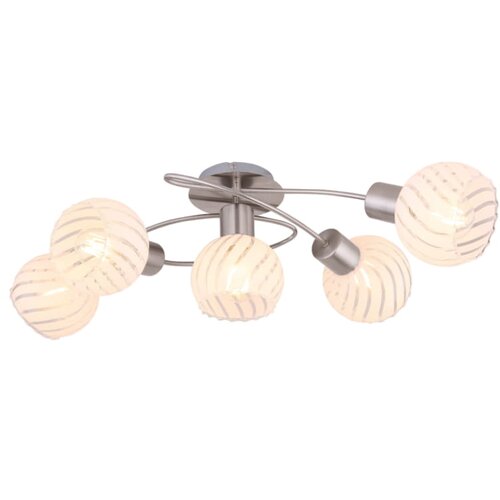 Globo Stropna svetilka Willy (40 W, 5 x E27, 69 x 43 x 24 cm, steklo, mat nikelj/prozorna) Slike